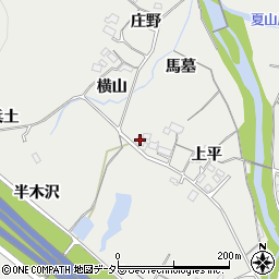 愛知県岡崎市樫山町上平65周辺の地図