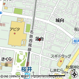愛知県安城市桜井町蓮台周辺の地図