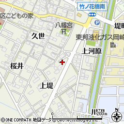 愛知県岡崎市井内町上堤6周辺の地図