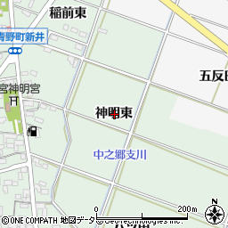 愛知県岡崎市上青野町神明東周辺の地図