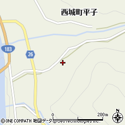 広島県庄原市西城町平子192周辺の地図