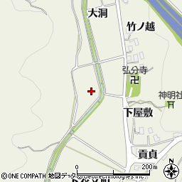 愛知県岡崎市下衣文町越前田周辺の地図