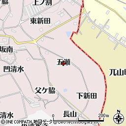 愛知県阿久比町（知多郡）萩（五瀬）周辺の地図
