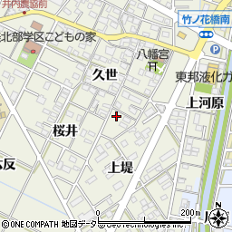 愛知県岡崎市井内町久世78周辺の地図