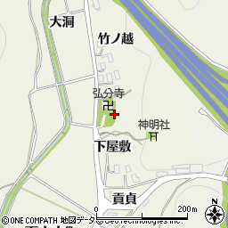 愛知県岡崎市下衣文町下屋敷周辺の地図