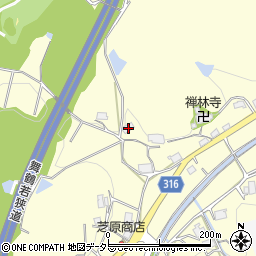 兵庫県三田市上内神616周辺の地図