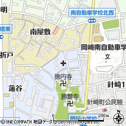 愛知県岡崎市針崎町朱印地14周辺の地図