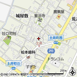 愛知県岡崎市土井町池端周辺の地図