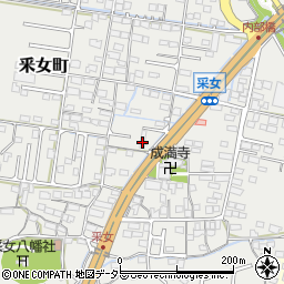 中日新聞内部専売所周辺の地図
