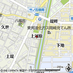 愛知県岡崎市井内町上河原周辺の地図