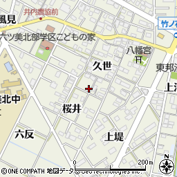 愛知県岡崎市井内町久世87周辺の地図