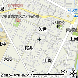 愛知県岡崎市井内町久世86周辺の地図