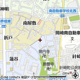 愛知県岡崎市針崎町朱印地28周辺の地図