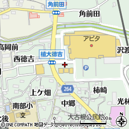 愛知県知多郡阿久比町植大東徳吉周辺の地図