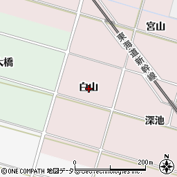 愛知県安城市川島町白山周辺の地図