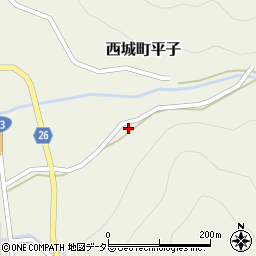 広島県庄原市西城町平子169周辺の地図