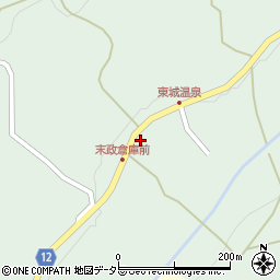 広島県庄原市東城町粟田2566周辺の地図