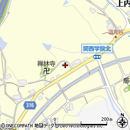 兵庫県三田市上内神542周辺の地図