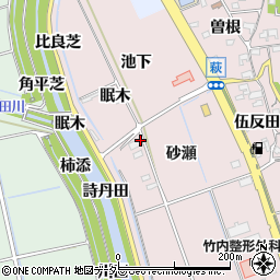 愛知県知多郡阿久比町萩詩丹田周辺の地図