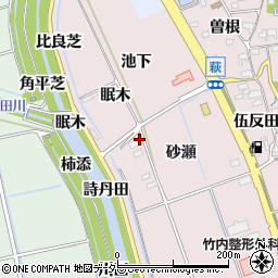 愛知県阿久比町（知多郡）萩（詩丹田）周辺の地図