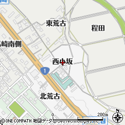 愛知県岡崎市藤川町西小坂周辺の地図