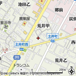愛知県岡崎市土井町荒井甲28周辺の地図