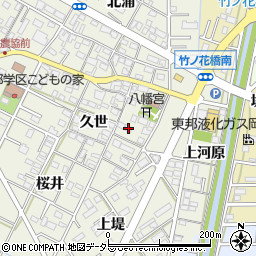 愛知県岡崎市井内町久世52周辺の地図