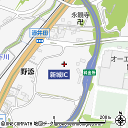 愛知県新城市八束穂福田周辺の地図