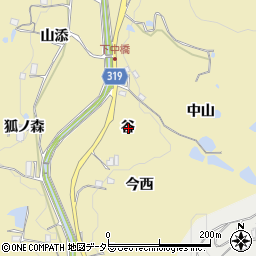 兵庫県宝塚市下佐曽利谷周辺の地図
