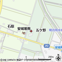 愛知県安城市桜井町五ケ野13周辺の地図