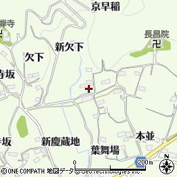 愛知県新城市矢部京早稲周辺の地図