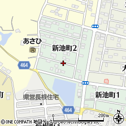 愛知県半田市新池町周辺の地図