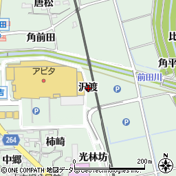 愛知県知多郡阿久比町椋岡沢渡周辺の地図