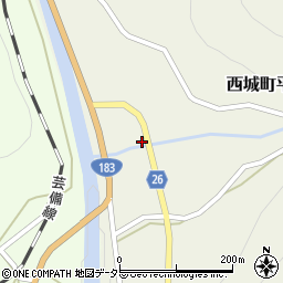 広島県庄原市西城町平子106周辺の地図