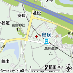 愛知県新城市有海洗林周辺の地図
