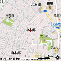 愛知県安城市和泉町中本郷周辺の地図