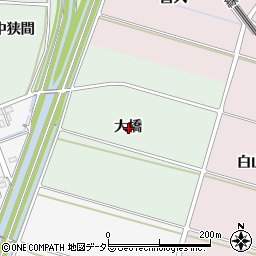 愛知県安城市桜井町大橋周辺の地図