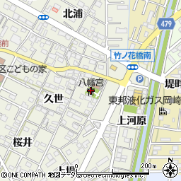 愛知県岡崎市井内町久世62周辺の地図