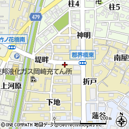 愛知県岡崎市柱町（権九）周辺の地図