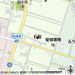 愛知県安城市石井町石原周辺の地図