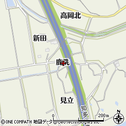 愛知県知多郡阿久比町矢高鹿洗周辺の地図