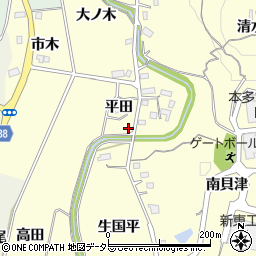 愛知県新城市大宮平田18周辺の地図