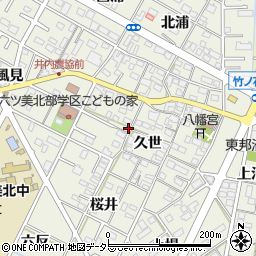 愛知県岡崎市井内町久世38周辺の地図