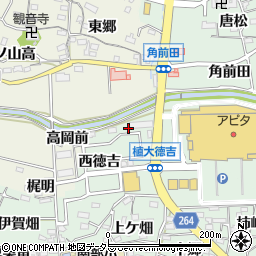 愛知県知多郡阿久比町植大高徳吉周辺の地図