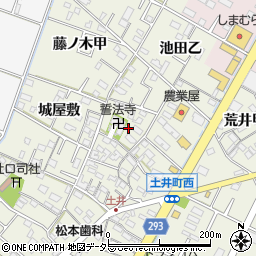 愛知県岡崎市土井町周辺の地図