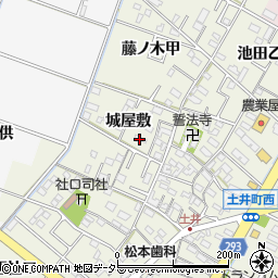愛知県岡崎市土井町城屋敷10周辺の地図