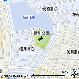愛知県半田市横川町周辺の地図