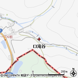 兵庫県川西市黒川口滝谷周辺の地図