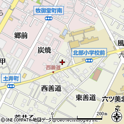 愛知県岡崎市土井町炭焼周辺の地図