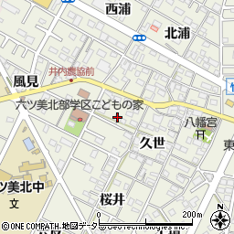 愛知県岡崎市井内町久世32周辺の地図
